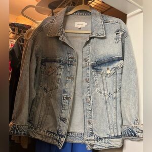 Frame Distressed Denim Jacket (Oversized)